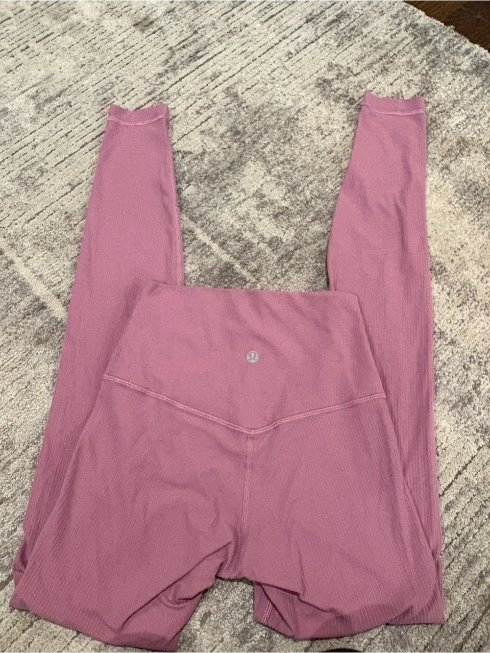 lululemon athletica Ribbed High-Waist Leggings in Mauve